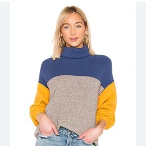 EUC Free People Size L Softly Structured Colorblock Sweater/Dress